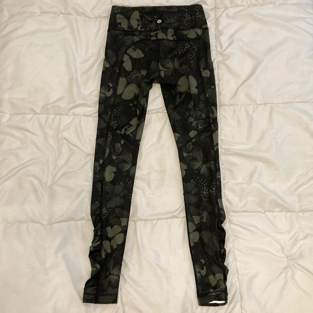 Lululemon Speed Tight Full-On Luxtreme Leggings Butterfly Green x Black Size 2